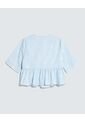 Blusa Con Lace Up  Para Mujer Azul Seven Seven de Seven Seven