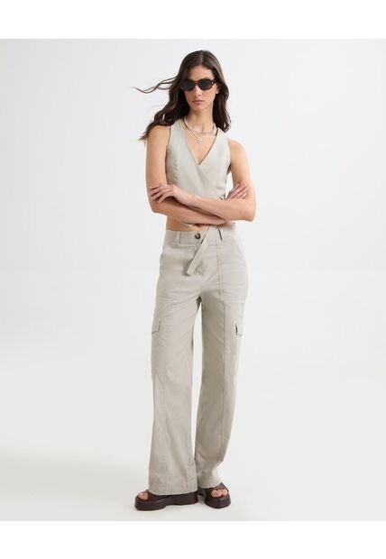 Pantalon Para Mujer  Color Gris Claro Marca Seven Seven #28071827