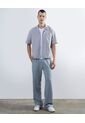 Camisa Boxy Con Bordado  Para Hombre Gris Seven Seven de Seven Seven