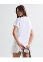 Camiseta Con Bordado  Para Mujer Crudo Seven Seven de Seven Seven