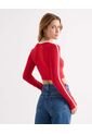 Camiseta Para Mujer Manga Larga Cuello Redondo Color Rojo Marca Seven Seven #28096395 de Seven Seven