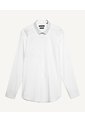 Camisa Manga Gales Y Textura De Espina   Para Hombre Blanco Seven Seven de Seven Seven