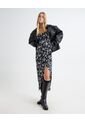 Vestido Maxi Estampado  Para Mujer Negro Seven Seven de Seven Seven