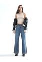 Crop Top Cuello Halter Con Lentejuelas  Para Mujer Beige Seven Seven de Seven Seven