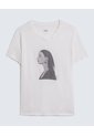 Camiseta Con Bordado  Para Mujer Crudo Seven Seven de Seven Seven