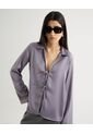 Blusa Satinada  Para Mujer Gris Seven Seven de Seven Seven