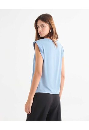 Blusa Satinada  Para Mujer Azul Seven Seven