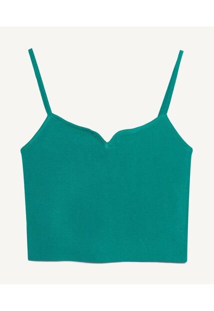 Crop Top Para Mujer Manga Sisa Color Verde  Marca Seven Seven #28095375