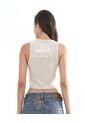 Crop Top Cuello Halter Con Lentejuelas  Para Mujer Beige Seven Seven de Seven Seven