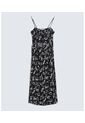 Vestido Maxi Estampado  Para Mujer Negro Seven Seven de Seven Seven