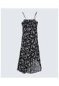 Vestido Maxi Estampado  Para Mujer Negro Seven Seven de Seven Seven