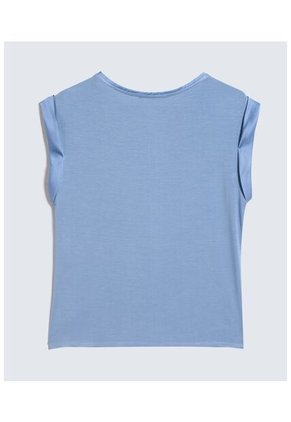 Blusa Satinada  Para Mujer Azul Seven Seven