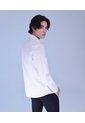 Camisa Manga Gales Y Textura De Espina   Para Hombre Blanco Seven Seven de Seven Seven