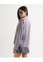 Blusa Satinada  Para Mujer Gris Seven Seven de Seven Seven
