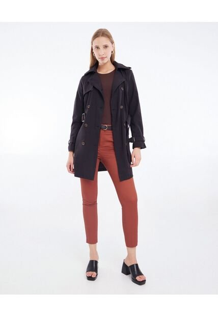 Pantalón Chino Con Cinturón  Para Mujer Terracota Seven Seven