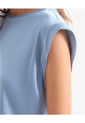 Blusa Satinada  Para Mujer Azul Seven Seven