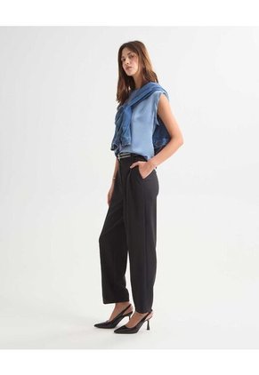 Blusa Satinada  Para Mujer Azul Seven Seven
