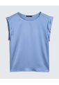 Blusa Satinada  Para Mujer Azul Seven Seven de Seven Seven