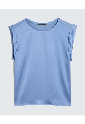 Blusa Satinada  Para Mujer Azul Seven Seven
