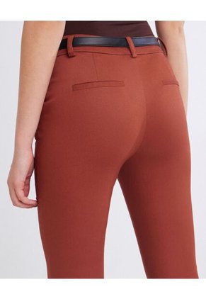 Pantalón Chino Con Cinturón  Para Mujer Terracota Seven Seven