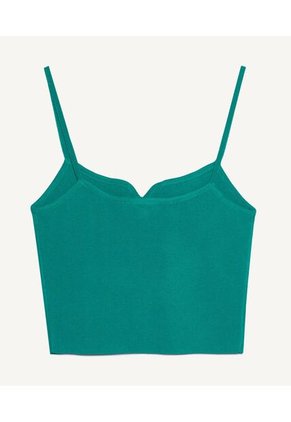 Crop Top Para Mujer Manga Sisa Color Verde Marca Seven Seven #28095375