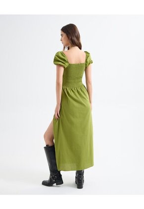 Vestio Maxi Con Cut Out Para Mujer Verde Seven Seven