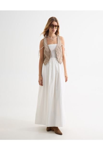 Vestido Para Mujer M/Sisa Largo Color Hueso Marca Seven Seven #28171427