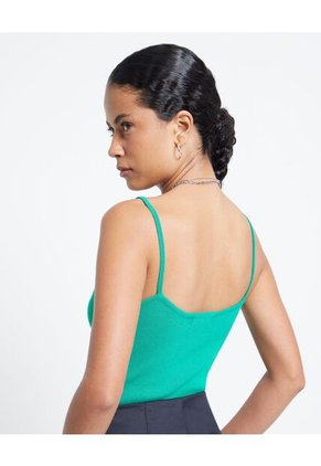 Crop Top Para Mujer Manga Sisa Color Verde Marca Seven Seven #28095375