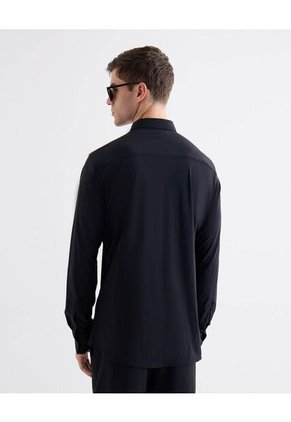 Camisa Para Hombre Manga Larga Cuello Casual M Color Negro Marca Seven Seven #45011952