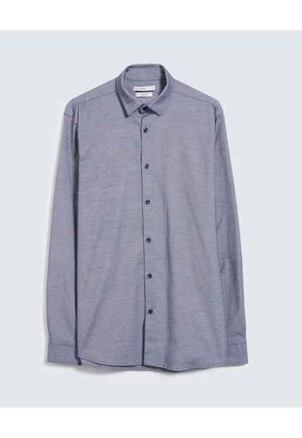 Camisa Para Hombre Manga Larga  Color Azul  Marca Seven Seven #45012015