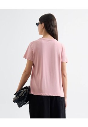 Camiseta Para Mujer Manga Corta Cuello Redondo Color Rosa Marca Seven Seven #28096067