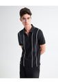 Polo Para Hombre Cuello Tejido  Color Negro Marca Seven Seven #45110846 de Seven Seven