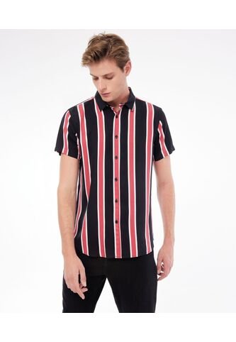 Camisa Para Hombre Manga Corta  Color Negro Marca Seven Seven #45011827 Seven Seven