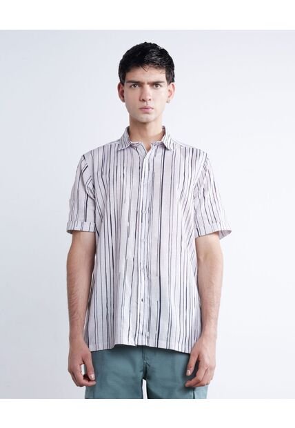 Camisa Para Hombre Manga Corta  Color Blanco Marca Seven Seven #45011995