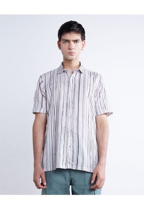 Camisa Para Hombre Manga Corta Color Blanco Marca Seven Seven #45011995