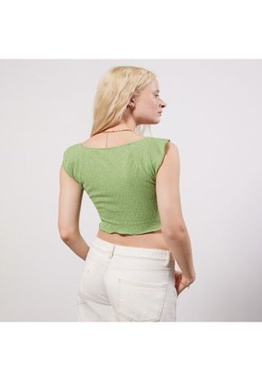 Camiseta Para Mujer Manga Corta Color Verde Marca Seven Seven #28095677