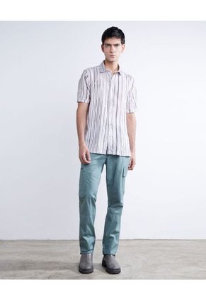 Camisa Para Hombre Manga Corta Color Blanco Marca Seven Seven #45011995