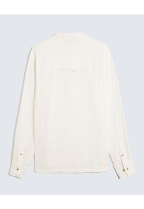 Camisa Para Hombre Manga Larga Sin Bolsillo Cuello Neru Color Marfil Marca Seven Seven #45012138