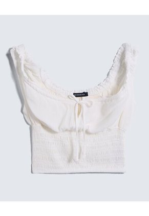 Blusa Para Mujer Manga Corta Color Crudo Marca Seven Seven #28124008