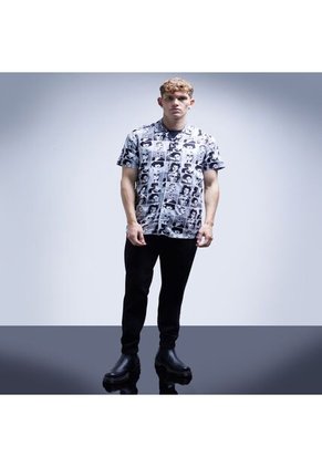 Camisa Para Hombre Manga Corta  Color Negro Marca Seven Seven #45011957