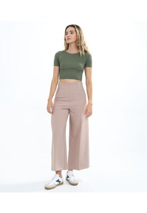 Camiseta Para Mujer Manga Corta Color Verde  Marca Seven Seven #28095882