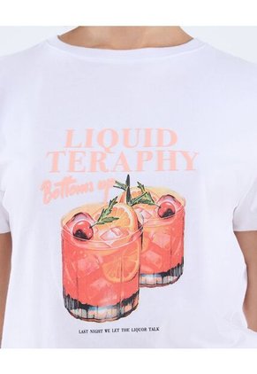 Camiseta Para Mujer Manga Corta Color Crudo Marca Seven Seven #28096070