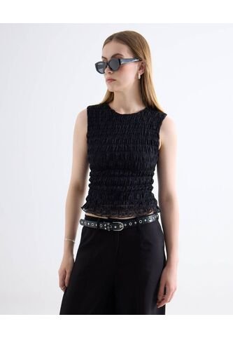 Camiseta  Para Mujer Manga Sisa Cuello Redondo Color Negro Marca Seven Seven #28096603 Seven Seven