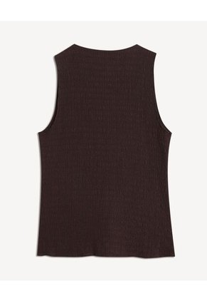 Camiseta  Para Mujer Manga Sisa Cuello V Color Café Marca Seven Seven #28096505