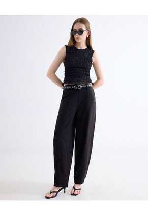 Camiseta  Para Mujer Manga Sisa Cuello Redondo Color Negro Marca Seven Seven #28096603