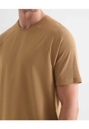 Camiseta  Para Hombre Manga Corta Cuello Redondo Color Camel Marca Seven Seven #45092834