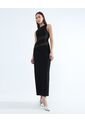 Vestido Largo Con Mesh  Para Mujer Negro Seven Seven de Seven Seven