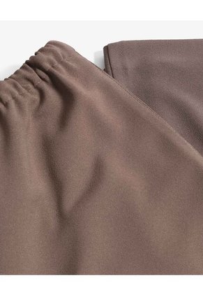 Pantalón Recto Con Cintura Elástica  Para Mujer Café Seven Seven