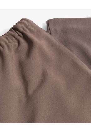 Pantalón Recto Con Cintura Elástica  Para Mujer Café Seven Seven