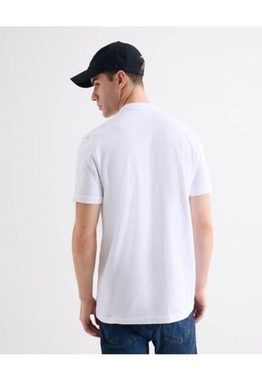 Polo Texturizada Con Cuello Mao  Para Hombre Blanco Seven Seven